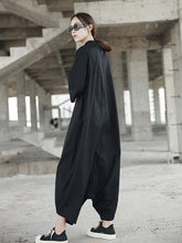 Women Round Neck Solid Color One Piece Casual Pants